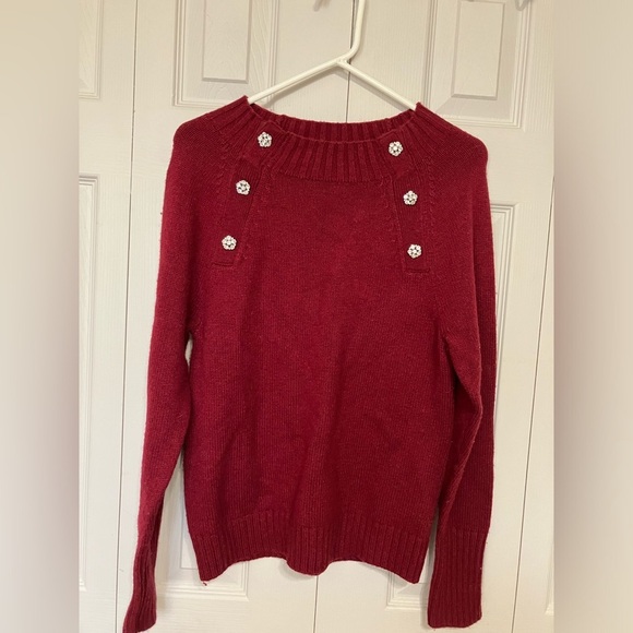 J Crew Lambswool/nylon Sweater Red‎ Sz S Preppy Comfort - Picture 1 of 7